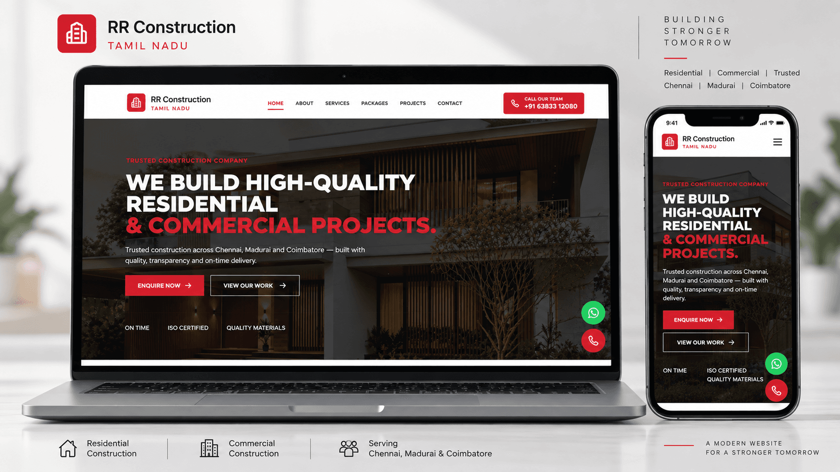 Independent villa near Alagarkovil from RR Construction's project portfolio